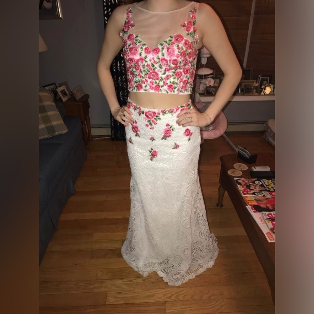 2 piece prom dress